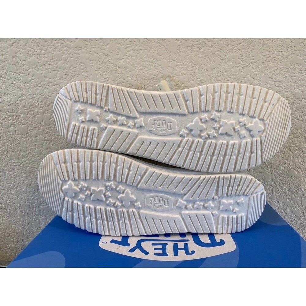Hey Dude Wendy Stretch Canvas Off White Slip On Shoes Womens 8 Lightweight Beach - Picture 7 of 8
